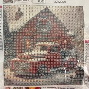 27-8 Christmas Red Truck Diamond Art Kit
